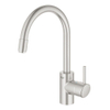 GROHE Concetto Mitigeur de cuisine - haut - bec pivotant/extensible - supersteel brossé SW225325
