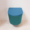 Mondiaz LAVIE WC suspendu – sans bride – 36 x 53 cm – avec abattant softclose – Smag (vert), abattant Jeans (bleu) SW1208642