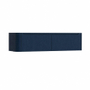 H&R Badmeubelen Juice Wastafelonderkast - 160x45x40cm - linkerhoek afgerond - 2 lades - geïntegreerde greep - blue oak SW1110516