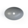 Arcqua Prince vasque 49x34cm ovale marbre coulé mat béton SW538257