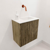Mondiaz JOYA 40cm toiletmeubel - kleur Dusk - Wastafel FAYE positie Rechts Zonder kraangat kleur Talc. SW1421565