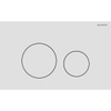 Geberit Sigma40 plaque de commande - chasse à 2 touches - extra plate - boutons ronds - inox - easy to clean - blanc mat SW1237162