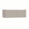 H&R Badmeubelen Juice Wastafelonderkast - 120x45x40cm - rechterhoek afgerond - 3D-front - 1 lade - geïntegreerde greep - beige mat SW1259856