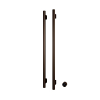 Hotbath &MORE Handdoekradiator - 38x115cm - rond - 2 stangen - verticaal - met schakelaar - tuscan bronze (brons) SW1245714