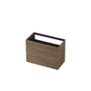 INK Wastafelonderkast - 90x45x65cm - 2 lades - push to open - met rechte opdekfronten - MFC - Zuiver eiken SW493656
