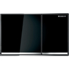 Geberit Omega60 bedieningsplaat - 2-toets spoeling - vierkant - glas - dualflush - zwart 0700247