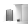 Aloni Inslide Cabine de douche - 90x90x200cm - verre fumé - verre de sécurité - 6mm - réversible - noir mat SW1418694