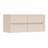 H&R Badmeubelen Juice Wastafelonderkast - 120x45x50cm - rechterhoek afgerond - 4 lades - geïntegreerde greep - merino SW1570860