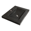Saniclass Corestone lavabo pour meuble 60cm 1 lavabo 1 trou pierre naturelle noir SW10773