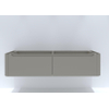 H&R badmeubelen Juice Wastafelonderkast - 180x45x40cm - afgeronde hoeken - 2 lades - geïntegreerde greep - beige mat SW867586