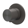 IVY Concord Élément de finition - pour mitigeur thermostatique encastré - Symmetry - rosace ronde - Acier inoxydable 316 brossé carbon black PVD SW1030911