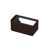 INK Concept R Meuble sous-lavabo - 80x45x35cm - 1 tiroir - poignées rapportées - fraisées - angle arrondi gauche - MDF - dark veneer SW1405688