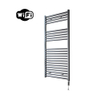 Sanicare HVW Radiateur électrique - 111,8x60cm - 730W - wifi - thermostat - chrome - bas droit - gunmetal (anthracite) SW1185592
