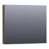 Saniclass Plain Spiegelkast 80x70x15cm Black Oak SW393065 Saniclass Plain Spiegelkast 80x70x15cm Black Oak SW393065