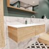 MONDIAZ LUSH 120cm badmeubel washed oak 2 lades wastafel cloud rechts 1 kraangat SW409340 MONDIAZ LUSH 120cm badmeubel washed oak 2 lades wastafel cloud rechts 1 kraangat SW409340