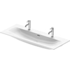 Duravit Viu lavabo pour meuble 2 trous de robinet avec trop-plein 123x49cm blanc SW297111