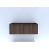 H&R badmeubelen Juice Wastafelonderkast - 120x45x40cm - afgeronde hoeken - 2 lades - geïntegreerde greep - dark oak SW867547