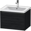 Duravit Ketho 2 meuble sous-lavabo avec 1 tiroir 63.4x45.5x44cm avec poignée chêne anthracite noir mat SW772299