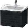 Duravit ketho 2 meuble sous lavabo avec 1 tiroir 63.4x45.5x44cm avec poignée chêne anthracite noir mat SW772299