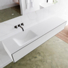 Mondiaz Lagom Meuble avec 2 tiroir 180x30x45cm vasque Cloud gauche sans trous de robinet Solid Surface Urban SW409278