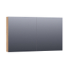 Saniclass Dual spiegelkast 120x70x15cm verlichting geintegreerd rechthoek 2 draaideuren Old Castle MFC SW371715 Saniclass Dual spiegelkast 120x70x15cm verlichting geintegreerd rechthoek 2 draaideuren Old Castle MFC SW371715