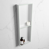 Mondiaz Easy nis 29.5x149.5x8cm voor Inbouw/opbouw 2 open vakken Solid surface Talc/Greey SW643835