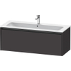 Duravit ketho 2 meuble de lavabo avec 1 tiroir pour lavabo simple 121x48x44cm avec poignée anthracite graphite super mat SW772954