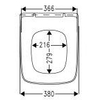 Villeroy & Boch Omnia Architectura closetzitting - met deksel hoekig wit 0124391