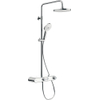 Duravit Shower systems Douchesysteem - thermostatisch - HOH=15cm - hoofddouche diameter 23cm - 1 jet - handdouche rond - 3 jet - chroom - wit hoogglans SW962035