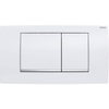 Geberit Twinline bedieningplaat 2-toets spoeling frontbediening - voor toilet - 34x18.5cm - dualflush - wit SW242690