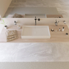 Ideavit Solidjoy vasque à poser 75x37,5x11cm rectangulaire 0 trou de robinet 1 cuve Solid surface blanc SW85913