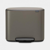 Brabantia Bo Poubelle 11 + 23 litres Platinum SW523953 Brabantia Bo Poubelle 11 + 23 litres Platinum SW523953