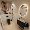 MONDIAZ TURE-DLUX meuble de toilettes 60 cm Urban. EDEN vasque Opalo position milieu. Sans trou de robinet. SW1104152