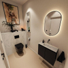MONDIAZ TURE-DLUX Meuble toilette - 60cm - Urban - EDEN - vasque Opalo - position centrale - sans trou de robinet SW1104152