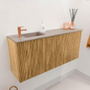 Mondiaz JOYA-DLUX 90cm toiletmeubel - kleur Oak - Wastafel FAYE positie Links 1 kraangat kleur Saba. SW1426238