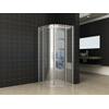 Wiesbaden Entra Cabine kwartrond - met 2 schuifdeuren - 90x90x200cm - 8mm - nano helder glas - chroom SW65836