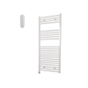 Sanicare HVS Elektrische Radiator - 111.8x60cm - 730W - met afstandsbediening - thermostaat - wit - linksonder - wit SW1210812