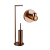 Fortifura Calvi vrijstaande toiletrolhouder met toiletborste l- met handoekhaak - Geborsteld koper PVD (Koper) SW1390020