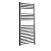 Sanicare Radiateur électrique - 111,8x60cm - 730W - design - thermostat - chrome - en bas à droite - gunmetal (anthracite) SW1000659