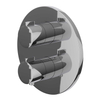 IVY Pact Partie apparente - pour mitigeur thermostatique encastré - 1 robinet d'arrêt - rosace ronde - Chrome SW1030999