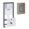 Grohe Rapid SL Inbouwreservoir - inclusief Skate Cosmopolitan bedieningsplaat - hard graphite (antraciet) SW680030