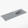 Mondiaz LEX Fontaine - 80x30x0.9cm - lavabo à droite - sans trous de robinet - pour meuble de toilette - Solid surface - Plata SW1026002