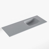 Mondiaz LEX Fontein - 80x30x0.9cm - wasbak Rechts - zonder kraangaten - voor toiletmeubel - Solid surface - Plata SW1026002
