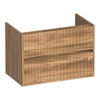 BRAUER Adore Wavy meuble sous lavabo 80 2 tiroirs softclose - sans poignée - 1 découpe pour siphon - Honey SW1198638