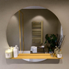 Mondiaz SPOT miroir – Ø 90 cm – avec tablette – Ocher (jaune) SW1235565