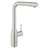 Grohe Essence New Keukenkraan - hoog - uittrekbare l uitloop - 2 straalsoorten - Brushed Supersteel (RVS) 0467942