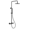 Adema Calypte regendoucheset met thermostaat hoofddouche staaf handdouche gun metal SW377879 Adema Calypte regendoucheset met thermostaat hoofddouche staaf handdouche gun metal SW377879