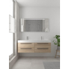 Bruynzeel Bando badmeubelset 150x45cm 2 kraangaten 2 wasbakken 4 lades met spiegel met softclose Composiet bardolino SW383497 Bruynzeel Bando badmeubelset 150x45cm 2 kraangaten 2 wasbakken 4 lades met spiegel met softclose Composiet bardolino SW383497