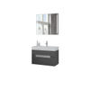 Bruynzeel Mino badmeubelset 80x56x38cm met spiegel grafiet SW112831 Bruynzeel Mino badmeubelset 80x56x38cm met spiegel grafiet SW112831