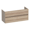 BRAUER Adore Meuble sous-lavabo - 120x46x55cm - 2 tiroirs softclose - sans poignées - 1 découpe pour siphon - Sunlit SW1198241